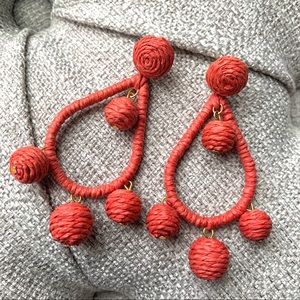 Straw Statement Earrings